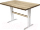 Миниатюра изображения товара Обеденный стол Buro7 Двутавр Классика 120x80x76 (дуб беленый/белый)