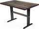 Миниатюра изображения товара Обеденный стол Buro7 Двутавр Классика 120x80x76 (дуб мореный/черный)