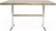 Миниатюра изображения товара Обеденный стол Buro7 Двутавр с обзолом 120x80x76 (дуб беленый/белый)