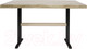 Миниатюра изображения товара Обеденный стол Buro7 Двутавр с обзолом 120x80x76 (дуб беленый/черный)