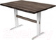 Миниатюра изображения товара Обеденный стол Buro7 Двутавр с обзолом 120x80x76 (дуб мореный/белый)