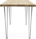 Миниатюра изображения товара Обеденный стол Buro7 Грасхопер Классика 110x80x75 (дуб беленый/серебристый)