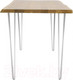 Миниатюра изображения товара Обеденный стол Buro7 Грасхопер С обзолом 120x80x75 (дуб натуральный/белый)