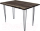 Миниатюра изображения товара Обеденный стол Buro7 Грасхопер с обзолом 120x80x75 (дуб мореный/черный)