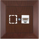 Миниатюра изображения товара Розетка Mutlusan Daria 2120 136 0157 (орех)