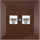 Миниатюра изображения товара Розетка Mutlusan Daria 2120 138 0157 (орех)