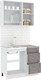 Миниатюра изображения товара Кухонный гарнитур Кортекс-мебель Корнелия Лира 1.0м (капучино/оникс/марсель)