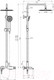 Миниатюра изображения товара Душевая система со смесителем Rubineta Olo BK + Ultra-10 SW BK / 625123