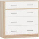 Миниатюра изображения товара Комод Империал Стелс 4ящ (дуб сонома/белый)