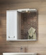 Миниатюра изображения товара Шкаф с зеркалом для ванной Vigo Diana 700 L (со спотом)