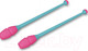 Миниатюра изображения товара Булавы для художественной гимнастики Indigo Sport IN019 (бирюзовый/ розовый)