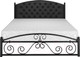 Миниатюра изображения товара Двуспальная кровать Князев Мебель Бали БИ.160.190.Ч (черный муар)