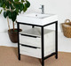 Миниатюра изображения товара Тумба под умывальник Millwood Венеция 1 59x49x76.5 (дуб белый Craft/металл черный)
