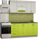 Миниатюра изображения товара Кухонный гарнитур Senira Вяселка 3 1.6м 4д (белый кристальный/лайм)