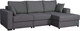 Миниатюра изображения товара Диван угловой Мебельград Неаполь-2 Стандарт правый (альба тёмно-серый)