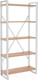 Миниатюра изображения товара Стеллаж Hype Mebel Стандарт-2 50x170 (белый/дуб галифакс натуральный)