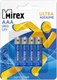 Миниатюра изображения товара Комплект батареек Mirex R03 (AAA) 1.5V / LR03-E4 (4шт)