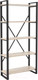 Миниатюра изображения товара Стеллаж Hype Mebel Стандарт-2 50x200 (черный/древесина белая)