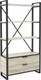 Миниатюра изображения товара Стеллаж Hype Mebel Стандарт Люкс 50x170 (черный/древесина белая)