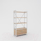 Миниатюра изображения товара Стеллаж Hype Mebel Стандарт Люкс 80x170 (белый/дуб галифакс натуральный)