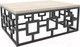 Миниатюра изображения товара Журнальный столик Hype Mebel Лок 75x100 (черный/древесина белая)