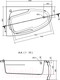 Миниатюра изображения товара Ванна акриловая Cersanit Joanna 140x90 L / 63334