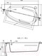 Миниатюра изображения товара Ванна акриловая Cersanit Joanna 150x95 R / 63337
