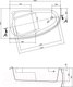 Миниатюра изображения товара Ванна акриловая Cersanit Joanna 160x95 R / 63339