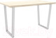 Миниатюра изображения товара Обеденный стол Hype Mebel Трапеция 110x70 (белый/древесина белая)