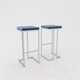 Миниатюра изображения товара Табурет барный Hype Mebel Кинг (белый/синий)