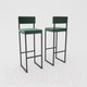 Миниатюра изображения товара Стул барный Hype Mebel Голди (черный/зеленый)
