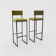 Миниатюра изображения товара Стул барный Hype Mebel Голди (черный/золото)