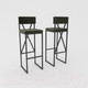 Миниатюра изображения товара Стул барный Hype Mebel Грос (черный/черный)