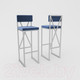 Миниатюра изображения товара Стул барный Hype Mebel Грос (белый/синий)