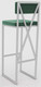 Миниатюра изображения товара Стул барный Hype Mebel Грос (белый/зеленый)