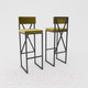 Миниатюра изображения товара Стул барный Hype Mebel Грос (черный/золото)