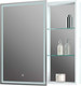 Миниатюра изображения товара Шкаф с зеркалом для ванной Континент Aperio Led 80х80 L