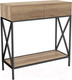 Миниатюра изображения товара Консольный столик Hype Mebel Лесс 100x40 (черный/дуб галифакс натуральный)
