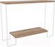 Миниатюра изображения товара Консольный столик Hype Mebel Голд 100x35 (белый/дуб галифакс натуральный)