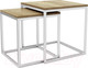 Миниатюра изображения товара Журнальный столик Hype Mebel Дуэт (белый/дуб галифакс натуральный)