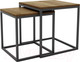 Миниатюра изображения товара Журнальный столик Hype Mebel Дуэт (черный/дуб галифакс олово)