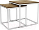 Миниатюра изображения товара Журнальный столик Hype Mebel Дуэт (белый/дуб галифакс олово)