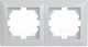 Миниатюра изображения товара Рамка для выключателей и розеток INTRO Solo 4-502-01 / Б0043410 (белый)