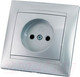 Миниатюра изображения товара Розетка TDM Лама SQ1815-0222 (серебристый металлик)