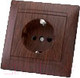 Миниатюра изображения товара Розетка TDM Лама SQ1815-0423 (венге)