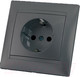 Миниатюра изображения товара Розетка TDM Лама SQ1815-0623 (графит)
