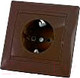 Миниатюра изображения товара Розетка TDM Лама SQ1815-0523 (шоколад)