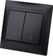 Миниатюра изображения товара Выключатель TDM Лама SQ1815-0607 (графит)