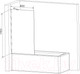 Миниатюра изображения товара Стеклянная шторка для ванны AM.PM Gem W90BS-080-140CM