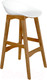 Миниатюра изображения товара Стул барный Sheffilton SHT-ST19/S65 (белый/светлый орех)